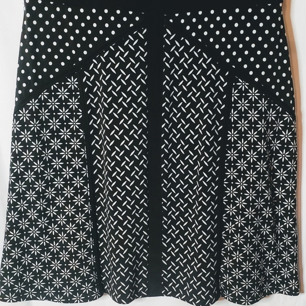 Just..Taylor-Multi Panel Pattern Polka Dot Dress - image 4